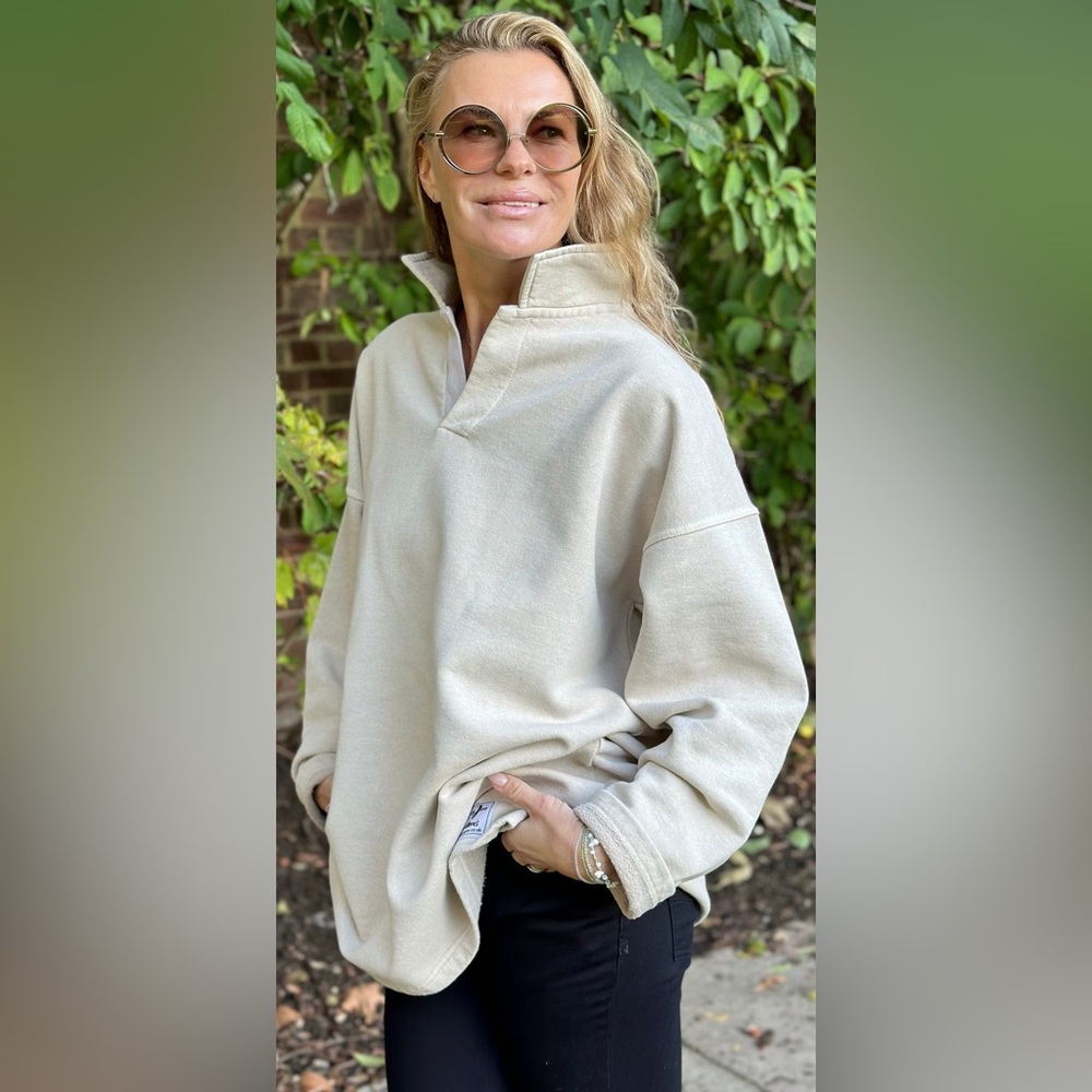 Sloppy Joe collar 2 sweatshirt in the color stone (size 1)